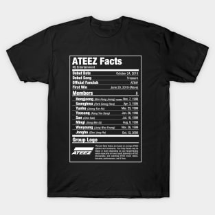 ATEEZ Kpop Nutritional Facts 2 T-Shirt